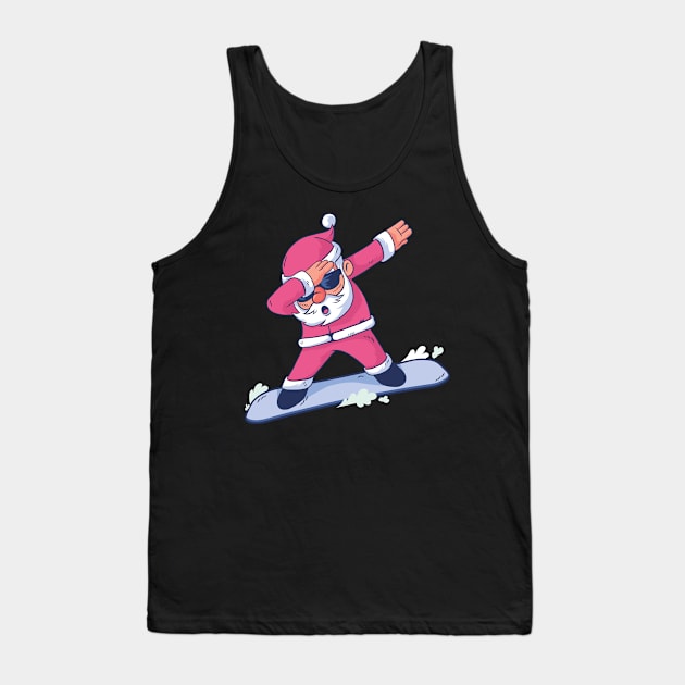 Snowboarding Santa Dab Tank Top by boobear247